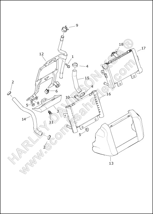 COOLANT DISTRIBUTION - AIR-COOLED